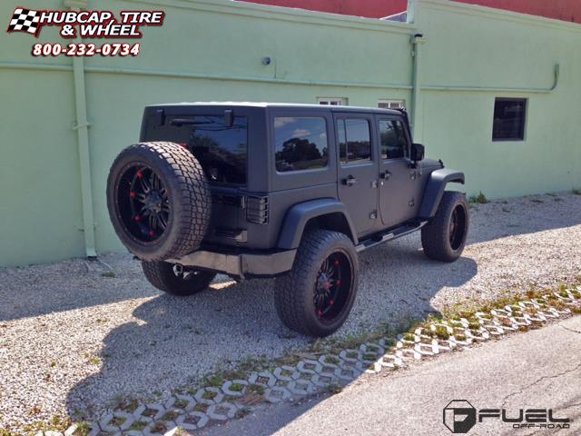 vehicle gallery/jeep wrangler fuel hostage d531 24X11  Matte Black wheels and rims