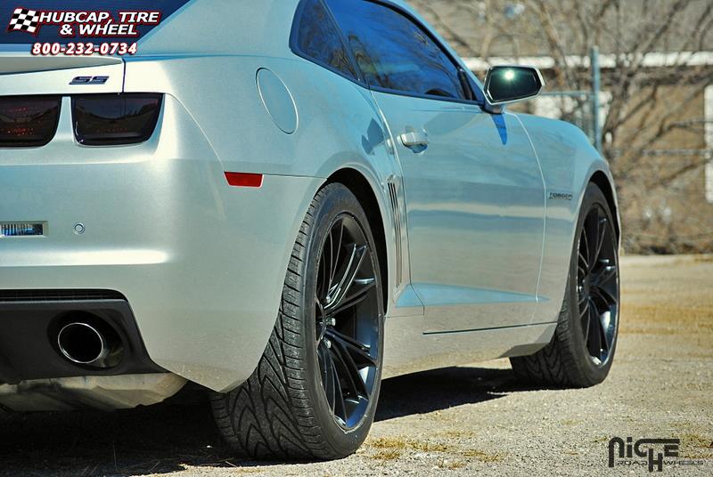 vehicle gallery/chevrolet camaro niche ritz m144 20x9  Satin Black wheels and rims