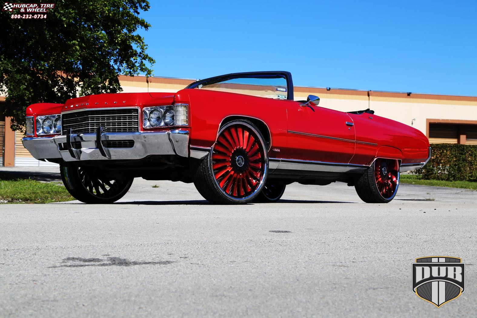 vehicle gallery/chevrolet impala dub s717 turbine  Black w/ red accents wheels and rims