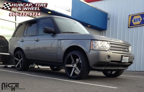vehicle gallery/land rover range rover niche milan m134 suv 22x105  Black & Machined with Dark Tint wheels and rims