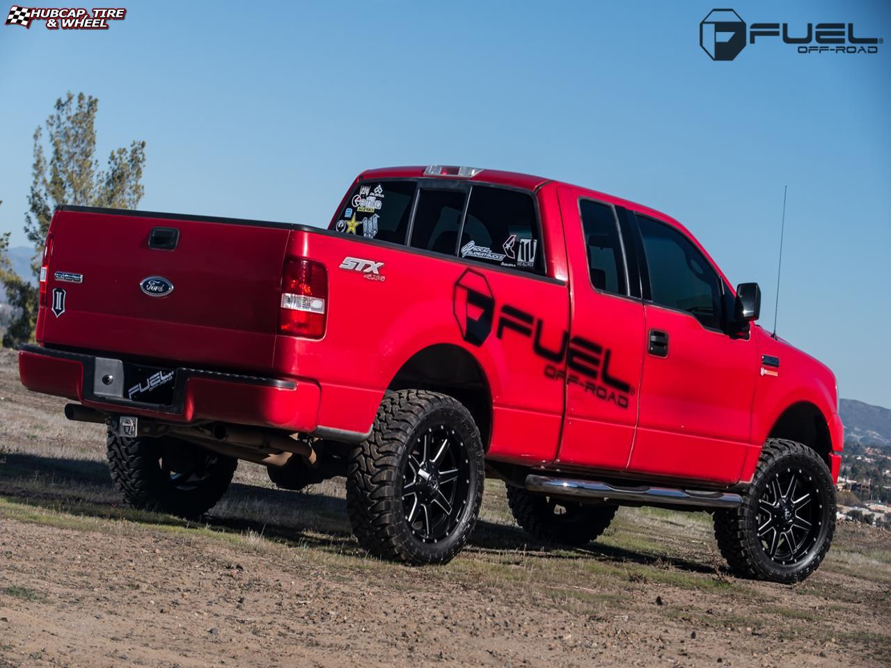 vehicle gallery/ford f 150 fuel maverick d538 20X9  Black & Milled wheels and rims