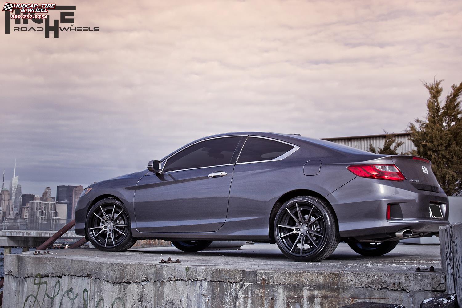 vehicle gallery/honda accord niche grand prix m324 20x9  Black & Machined with Dark Tint wheels and rims