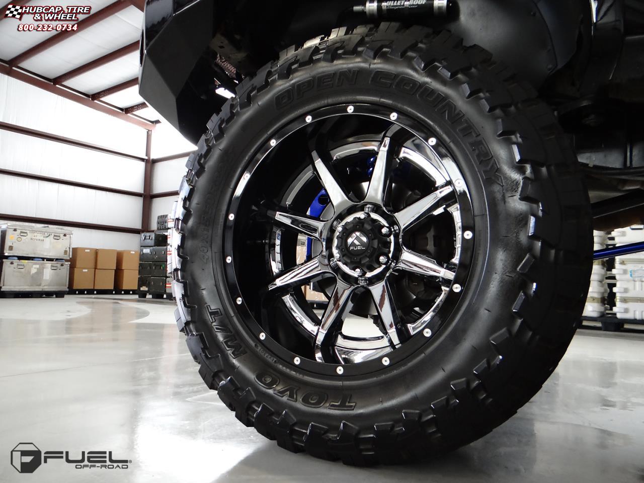 vehicle gallery/ford f 150 fuel rampage d237 22X12  PVD Chrome Center | Gloss Black Lip wheels and rims