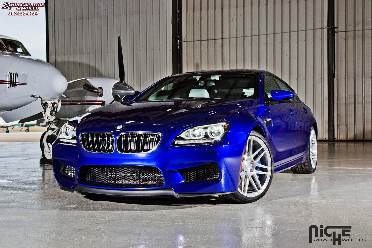 vehicle gallery/bmw m6 niche esses 20x9  Brushed Face | Hi Luster Polished Windows | Brushed Barrel wheels and rims
