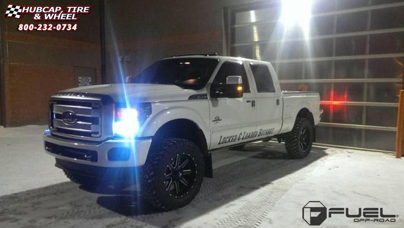 vehicle gallery/ford f 350 fuel maverick d262 22X10  Black & Milled wheels and rims