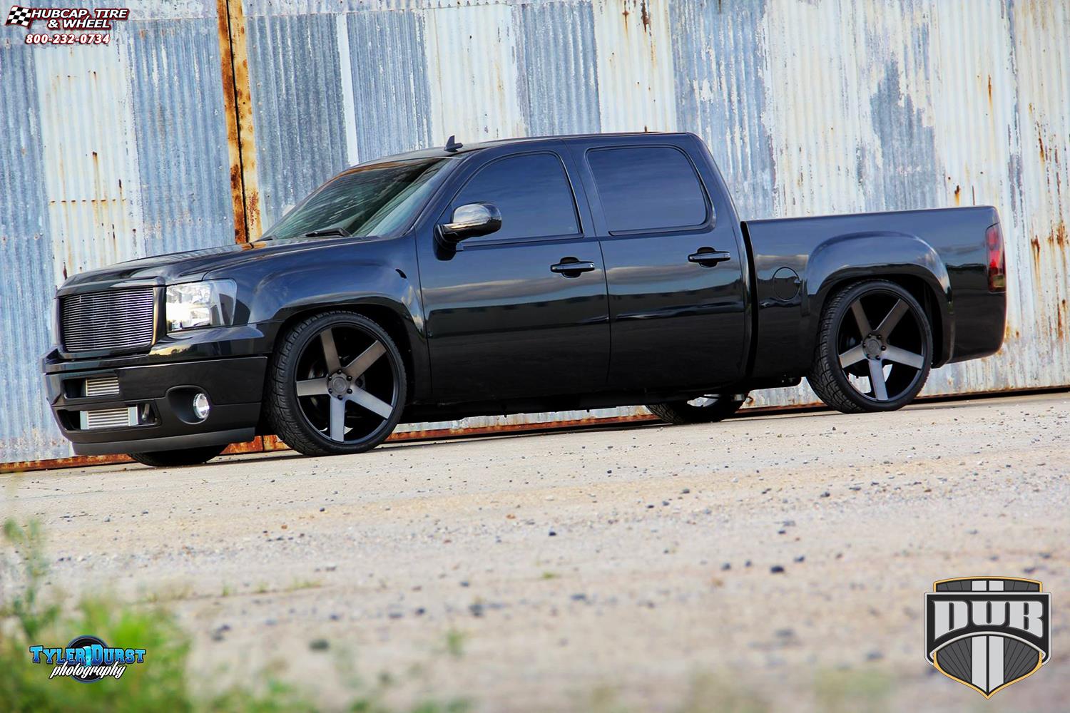 GMC Sierra 1500 Dub Baller S116 Black & Machined with Dark Tint 0 X 0