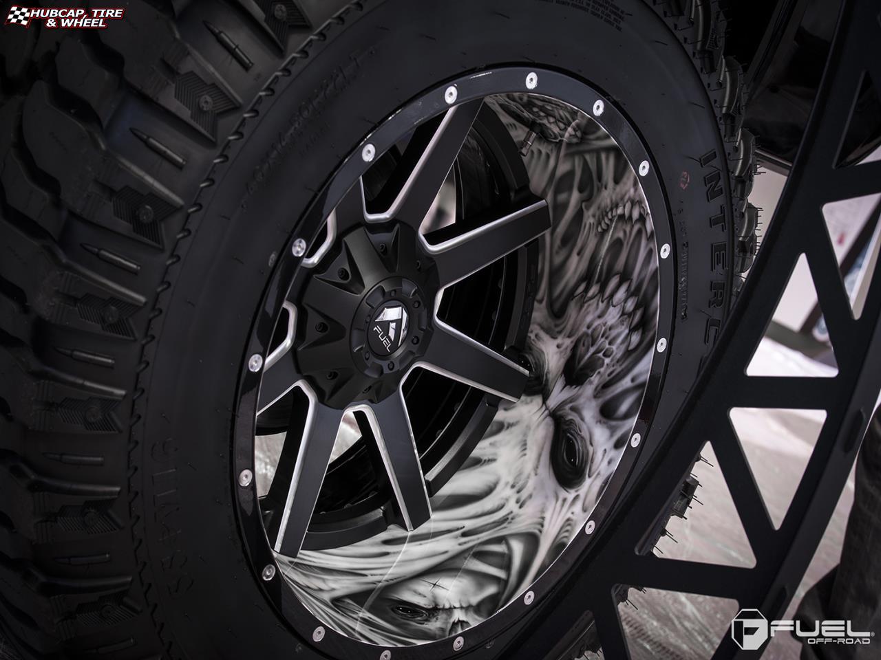 vehicle gallery/chevrolet silverado fuel maverick d262 22X14  Black & Milled wheels and rims