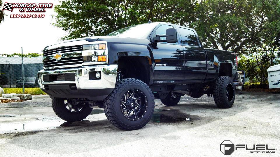 vehicle gallery/chevrolet 2500 hd fuel renegade d265 0X0  Black & milled center, gloss black outer wheels and rims