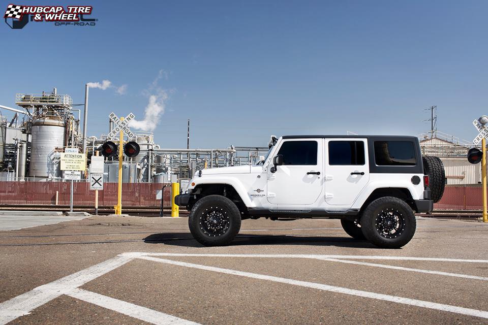 vehicle gallery/jeep wrangler fuel krank d517 18X9 Matte Black & Milled wheels and rims