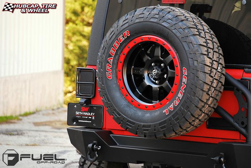 vehicle gallery/jeep wrangler fuel trophy d551 18X10  Matte Black w/ Anthracite Ring wheels and rims