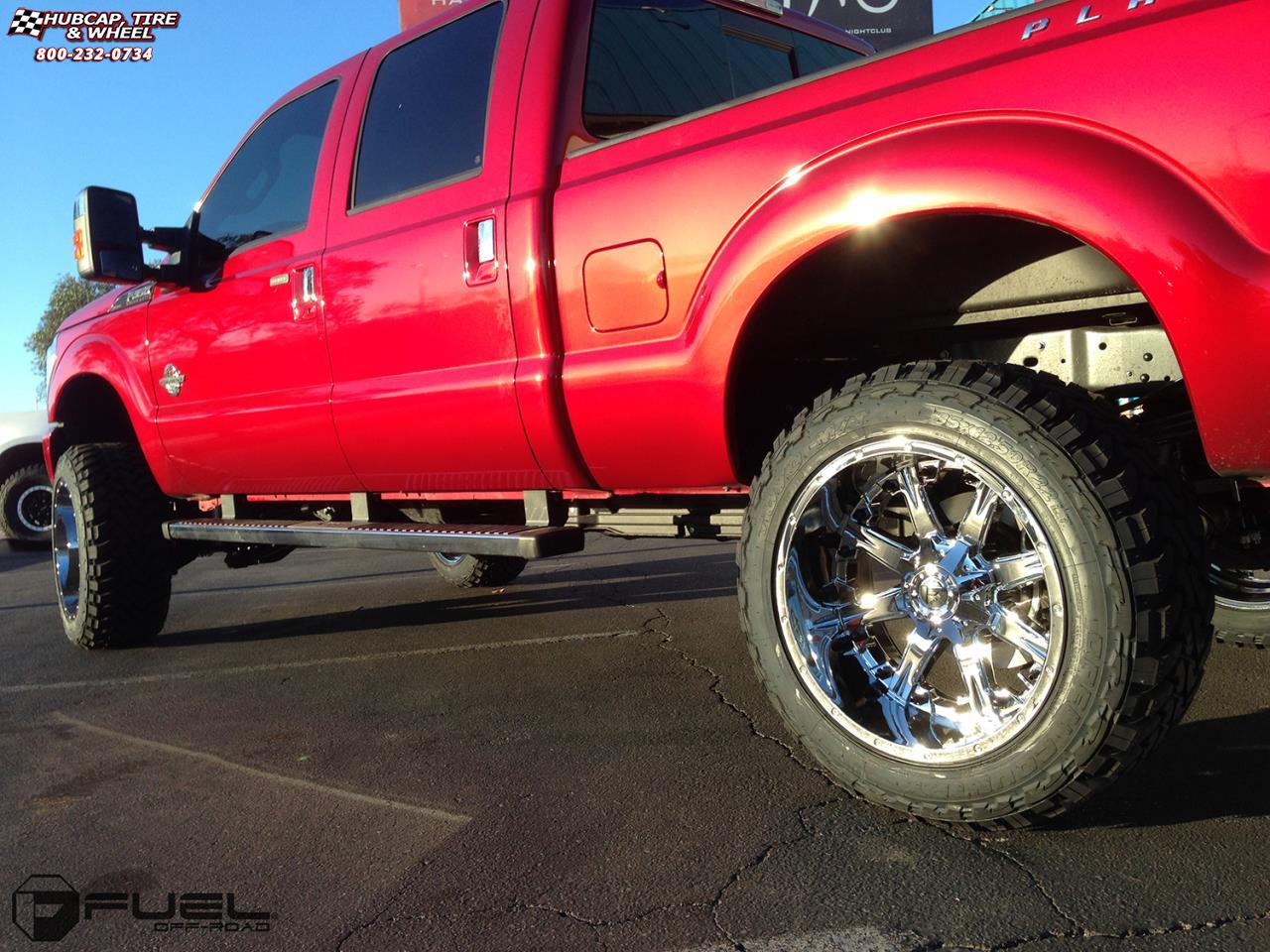 vehicle gallery/ford f 350 fuel nutz d540 22X12  Chrome wheels and rims