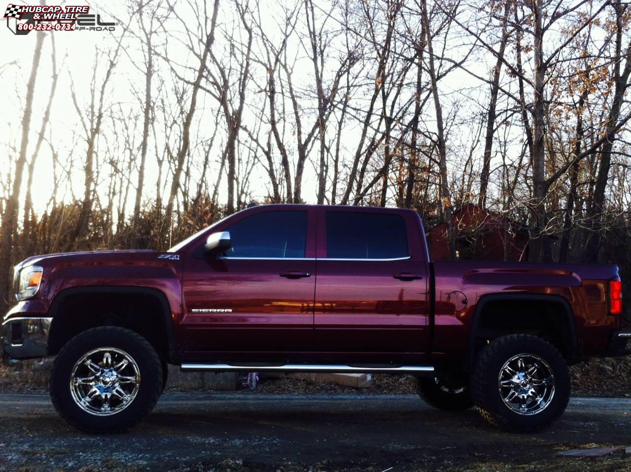 vehicle gallery/gmc sierra fuel hostage d530 20X10  Chrome wheels and rims