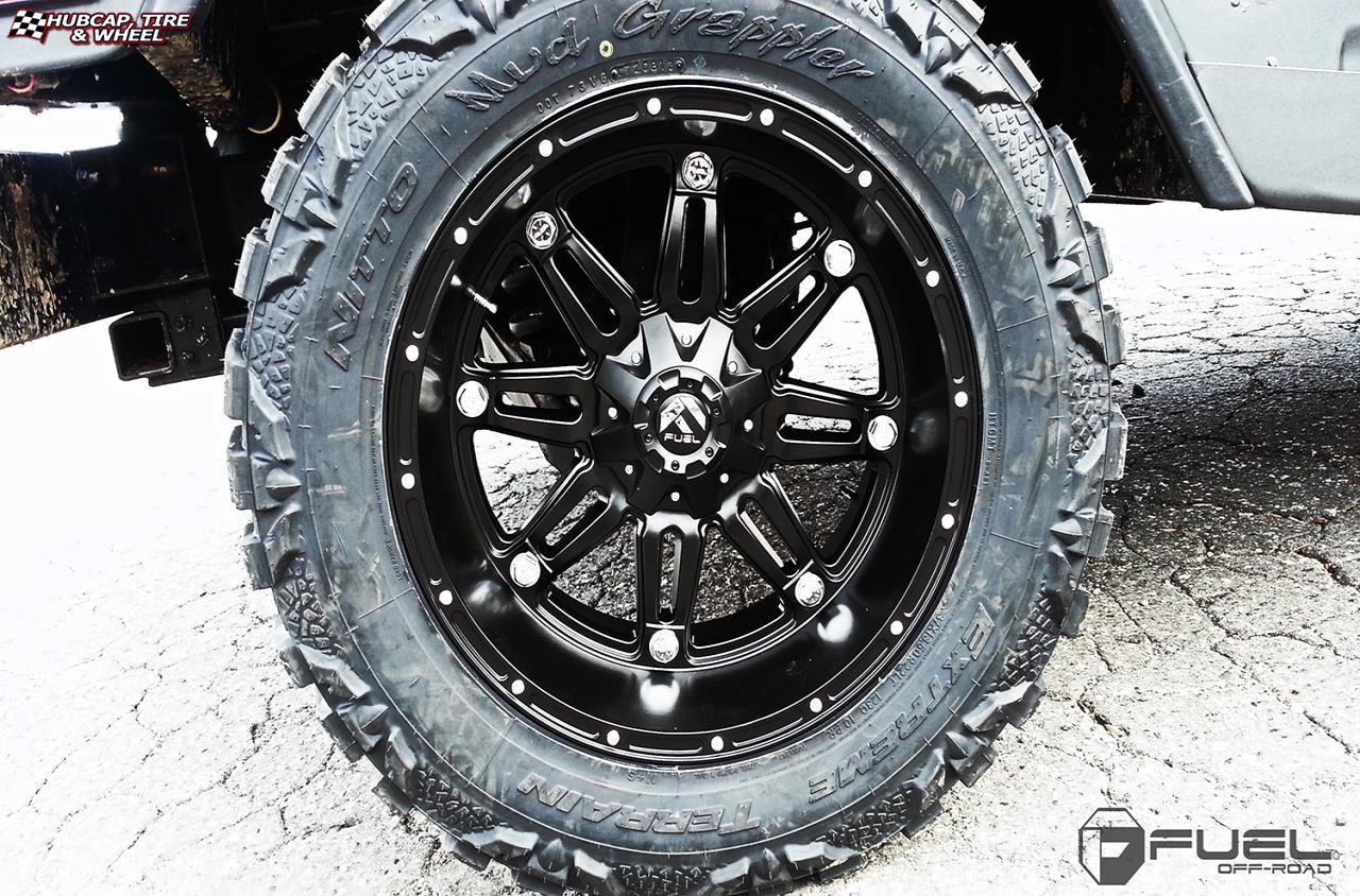 vehicle gallery/hummer h1 fuel hostage d531 22X11  Matte Black wheels and rims