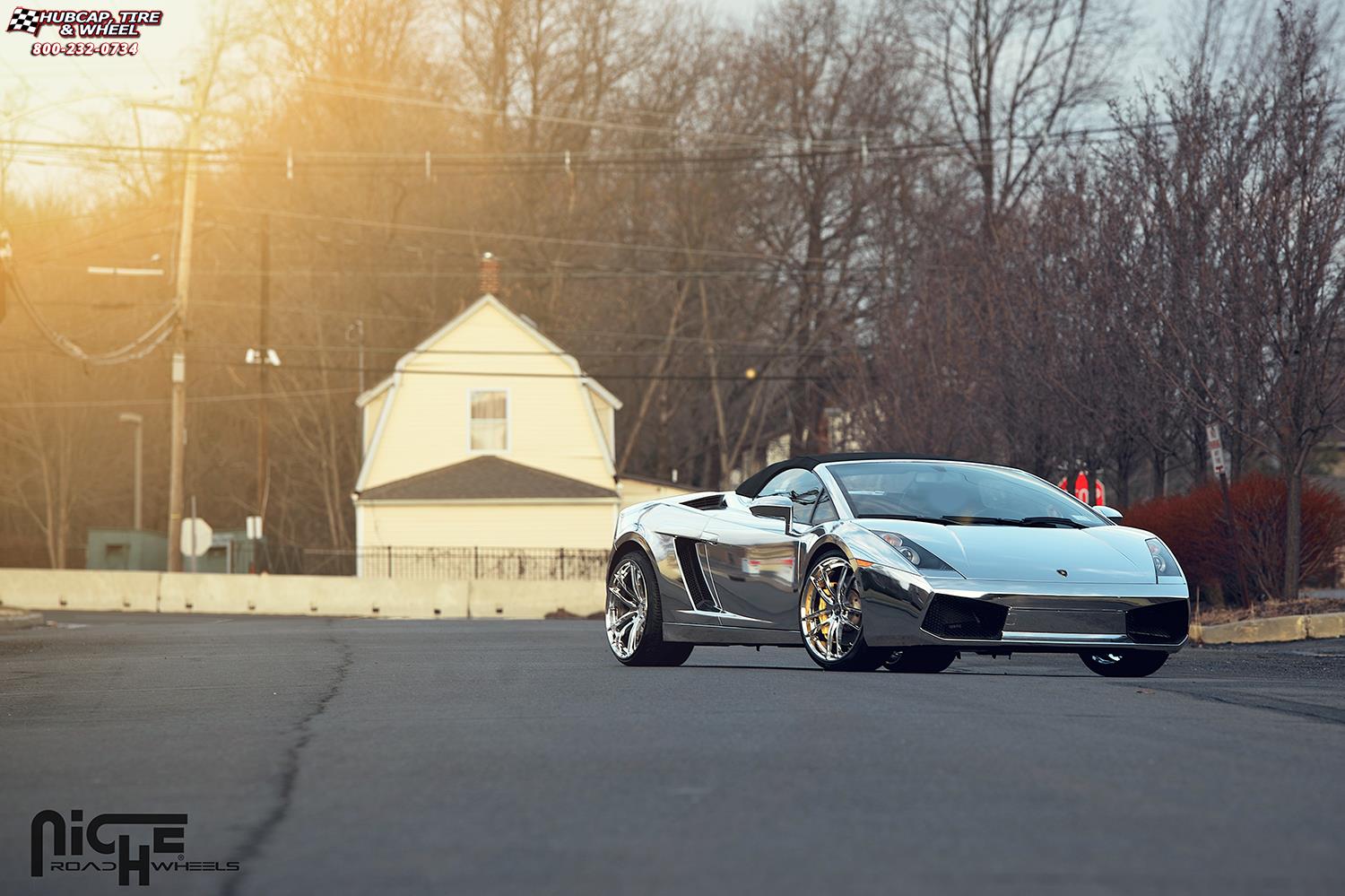 vehicle gallery/lamborghini gallardo niche enyo 20x9  Hi Luster Polished wheels and rims