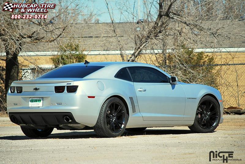 vehicle gallery/chevrolet camaro niche ritz m144 20x9  Satin Black wheels and rims