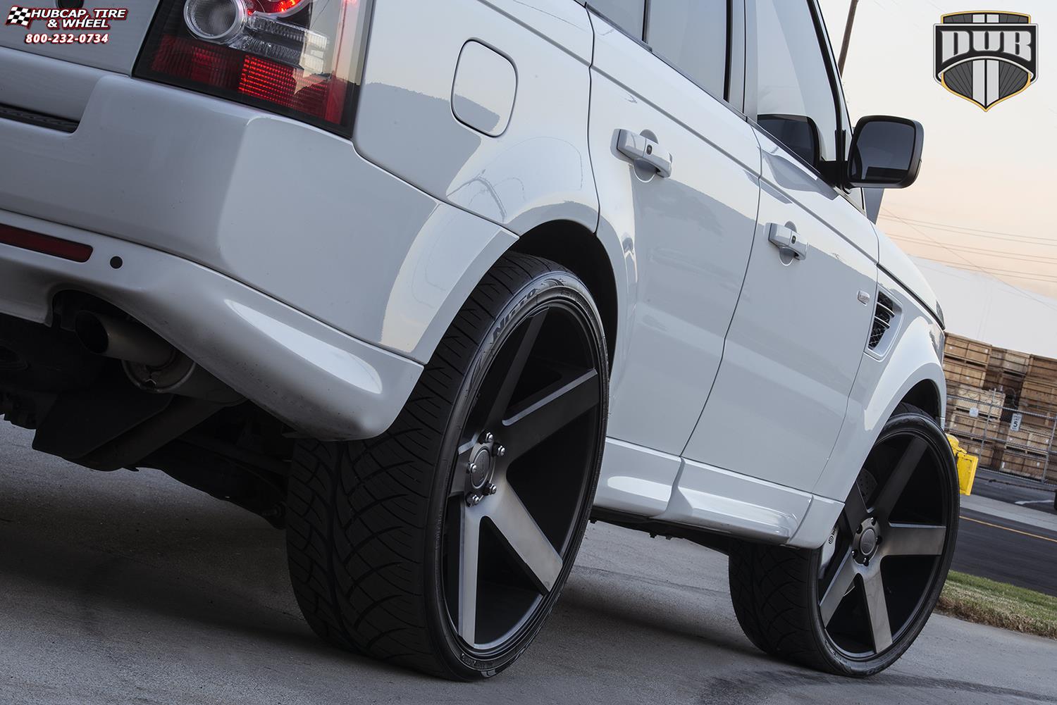 vehicle gallery/land rover range rover sport dub baller s116 24X9  Black & Machined with Dark Tint wheels and rims