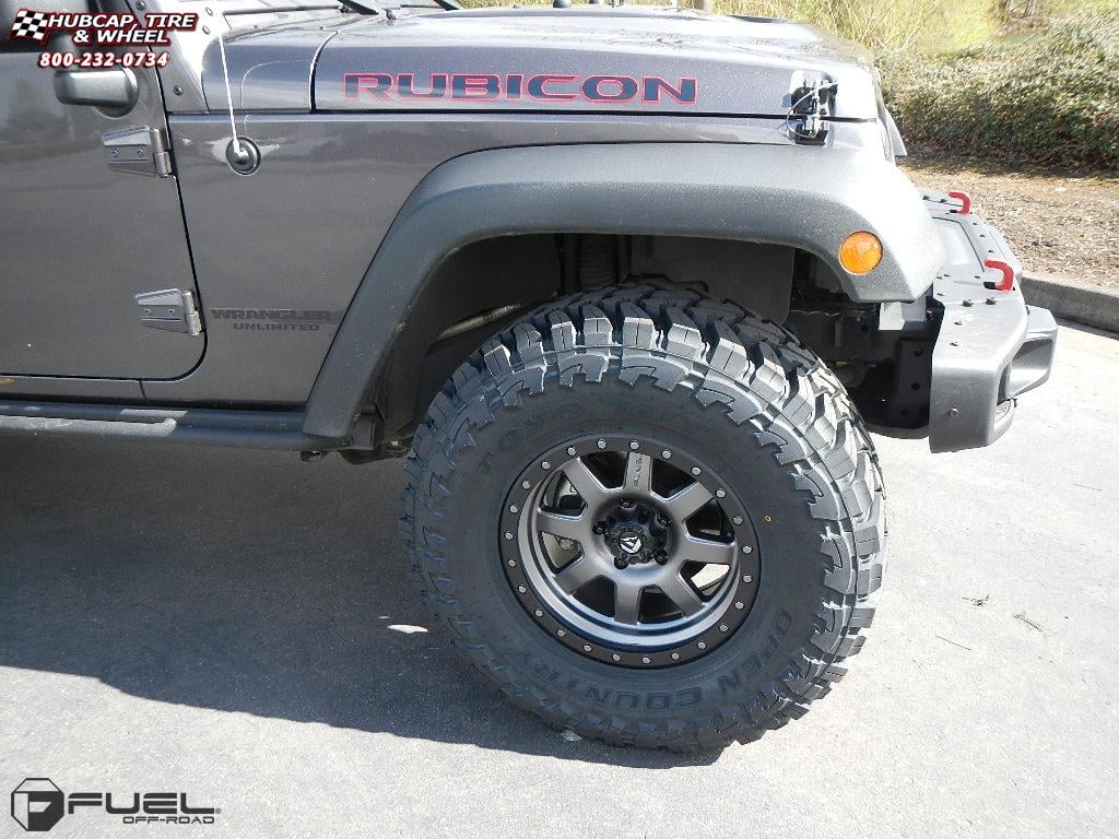 vehicle gallery/jeep wrangler fuel trophy d552 17X9  Matte Anthracite w/ Black Ring wheels and rims