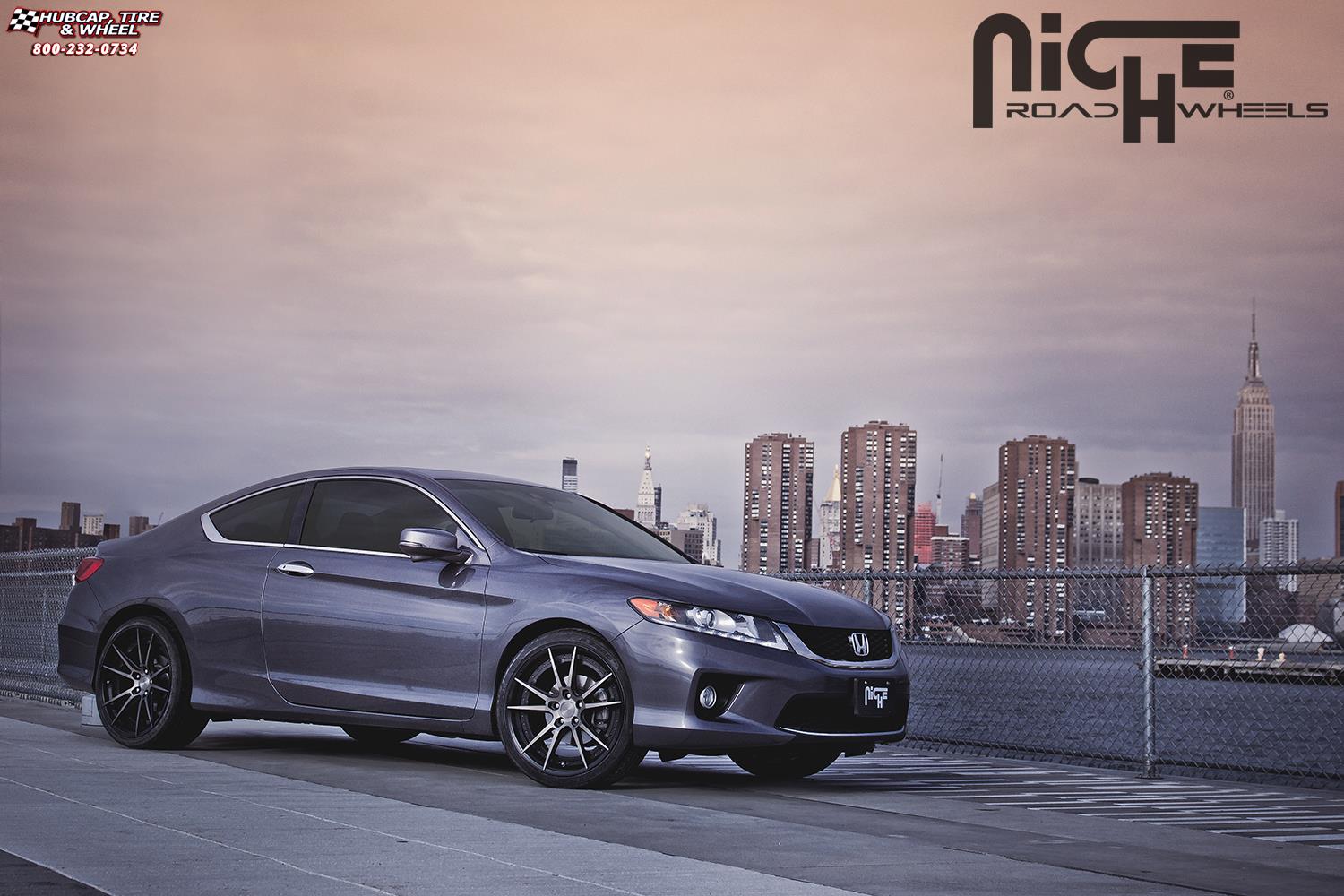 vehicle gallery/honda accord niche grand prix m324 20x9  Black & Machined with Dark Tint wheels and rims