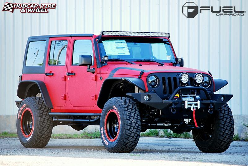 vehicle gallery/jeep wrangler fuel trophy d551 18X10  Matte Black w/ Anthracite Ring wheels and rims