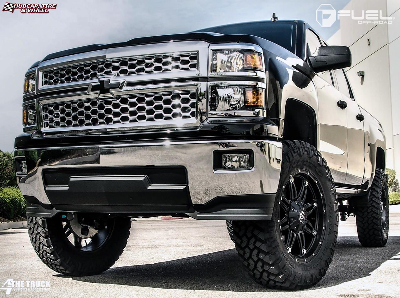 vehicle gallery/chevrolet silverado fuel hostage d531 0X0  Matte Black wheels and rims