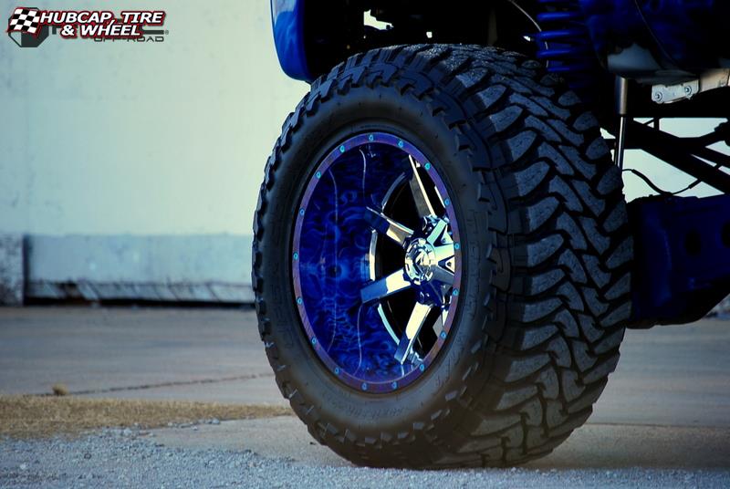 vehicle gallery/ford f 250 fuel maverick d260 22X14  Chrome with Gloss Black Lip wheels and rims