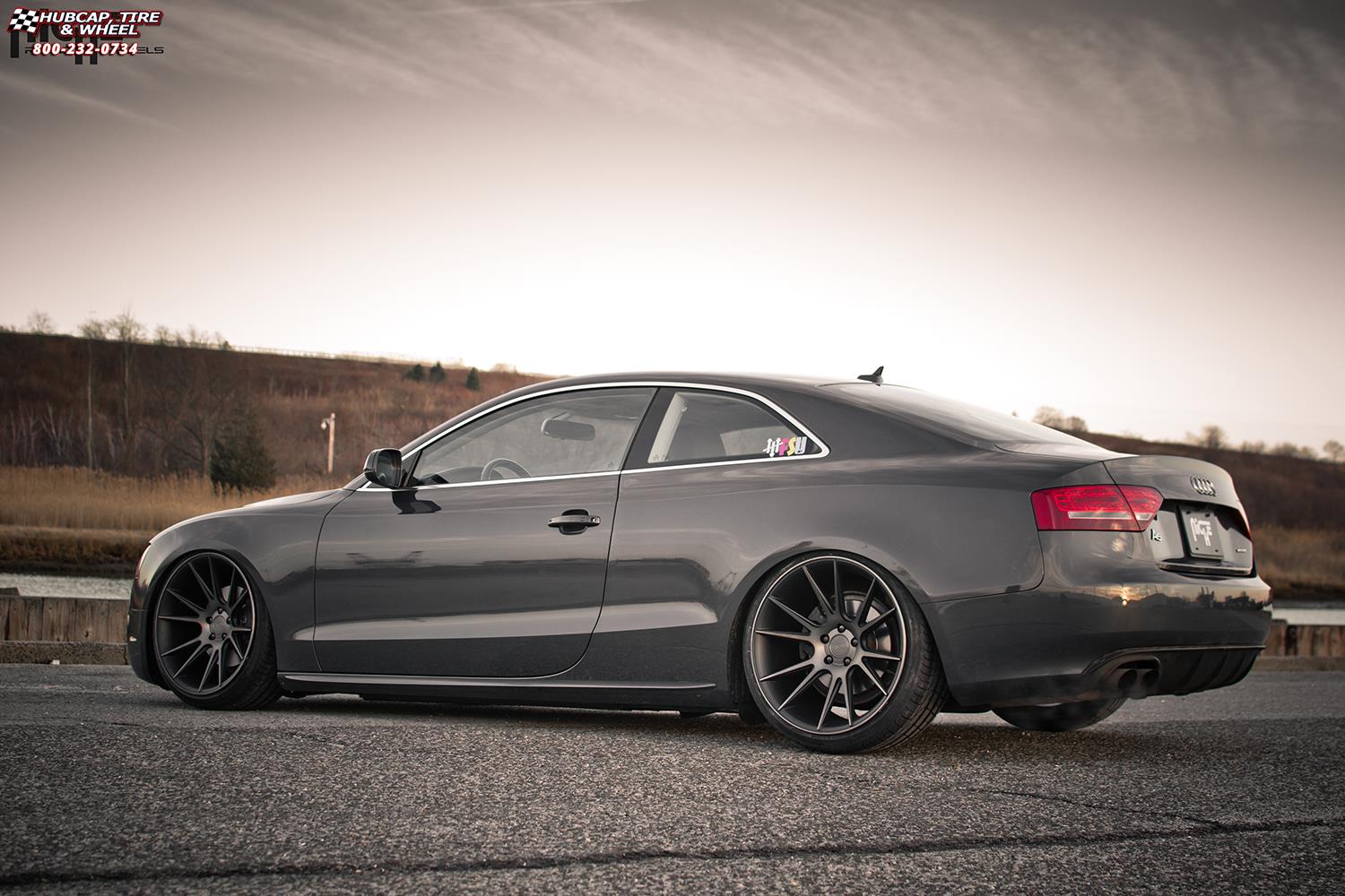 vehicle gallery/audi a5 niche vicenza m153 20x105  Black & Machined with Dark Tint wheels and rims