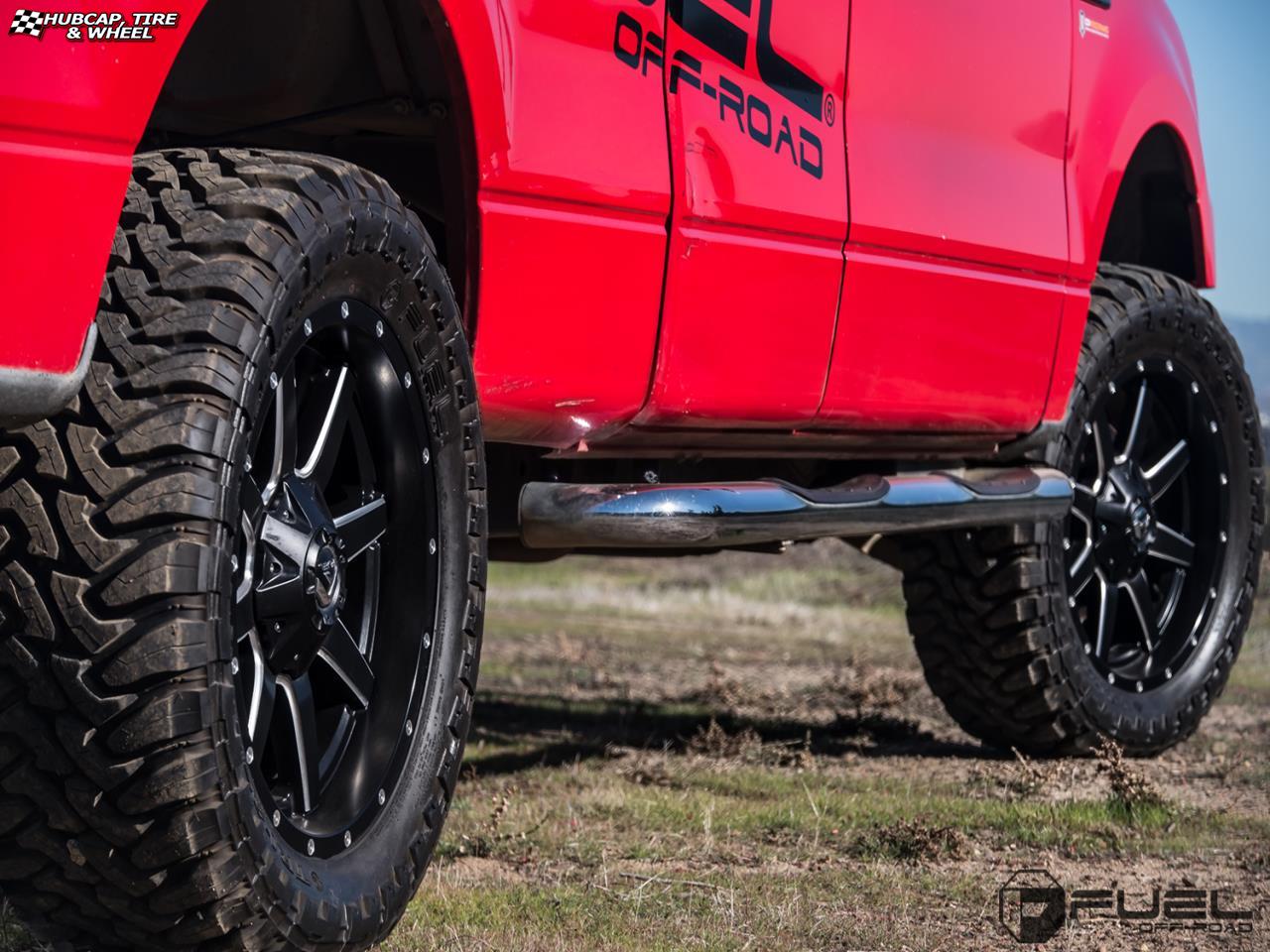 vehicle gallery/ford f 150 fuel maverick d538 20X9  Black & Milled wheels and rims