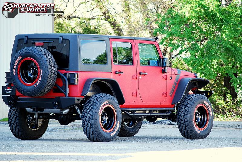 vehicle gallery/jeep wrangler fuel trophy d551 18X10  Matte Black w/ Anthracite Ring wheels and rims