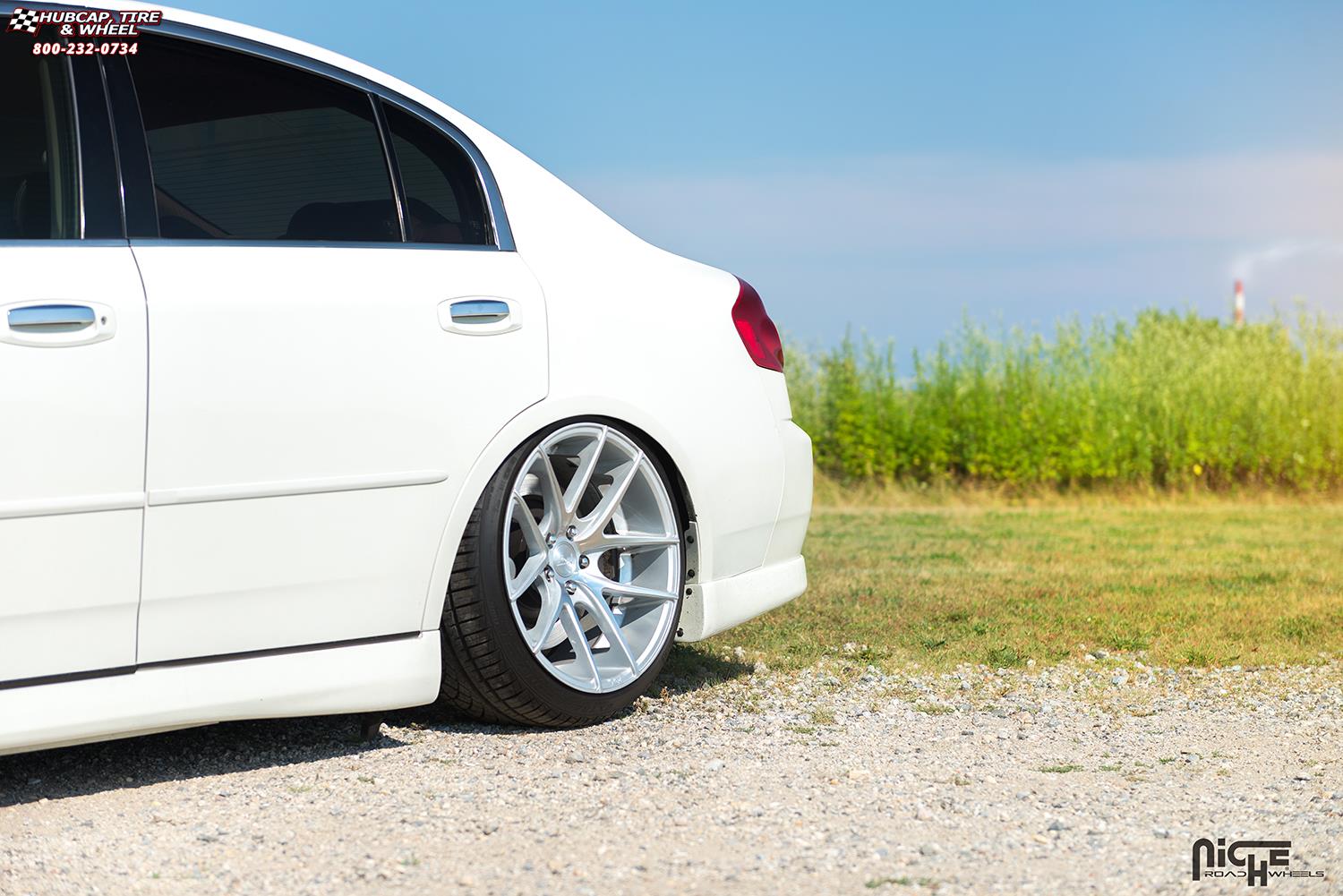 vehicle gallery/infiniti g35x niche targa m131 19x10  Silver & Machined wheels and rims