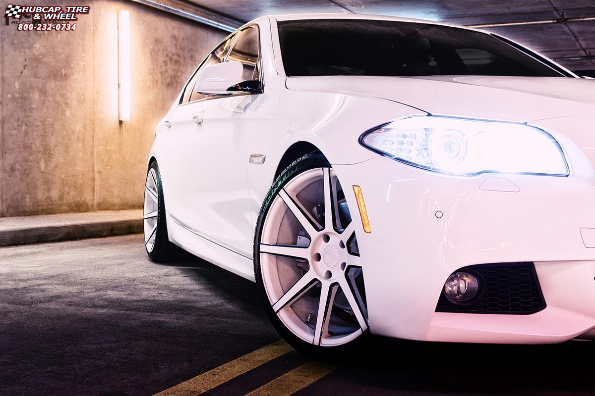 vehicle gallery/bmw 550i x drive niche nyx 20x9  Gloss White | Gloss Black Windows wheels and rims