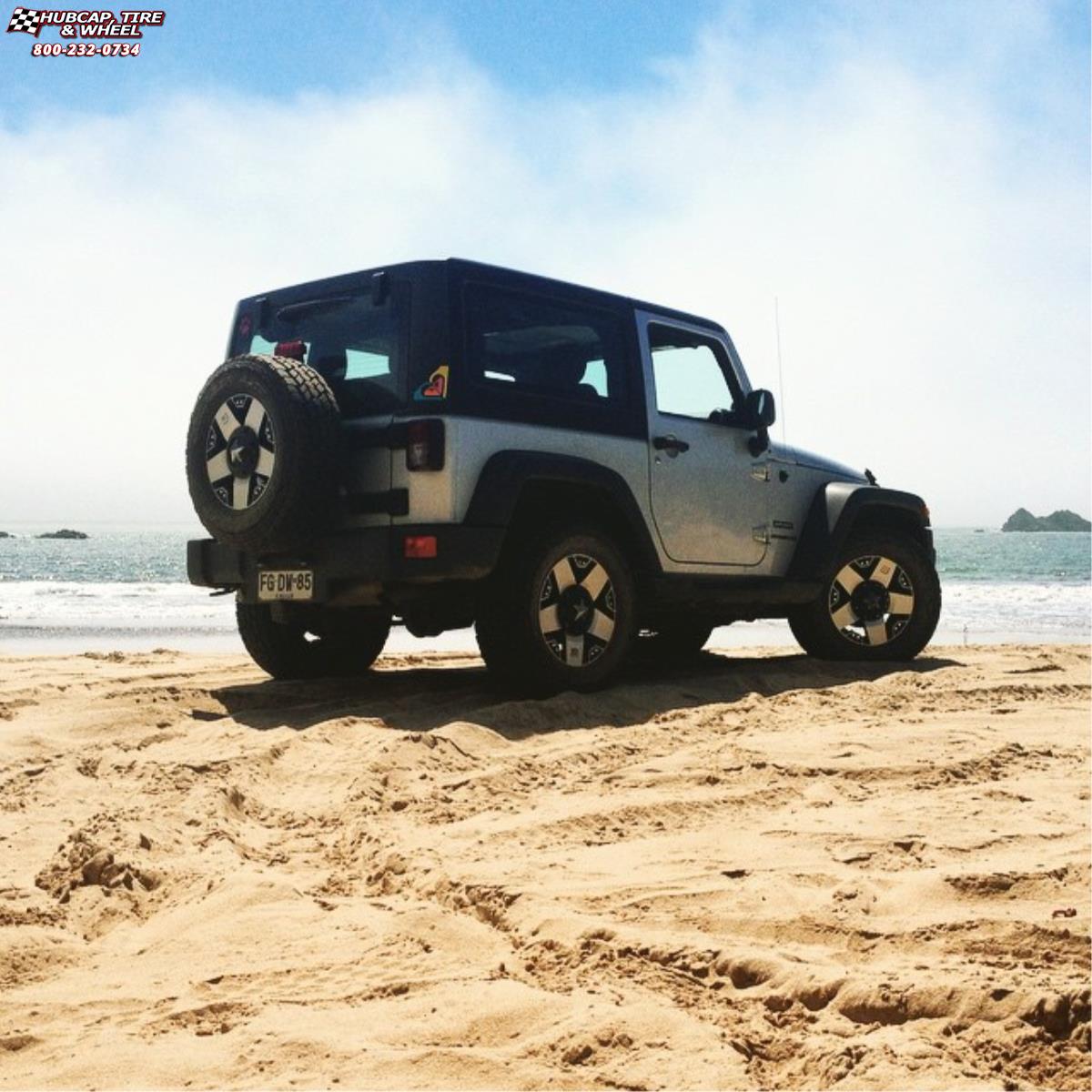 vehicle gallery/jeep wrangler xd series xd775 rockstar x  Matte Black Machined wheels and rims