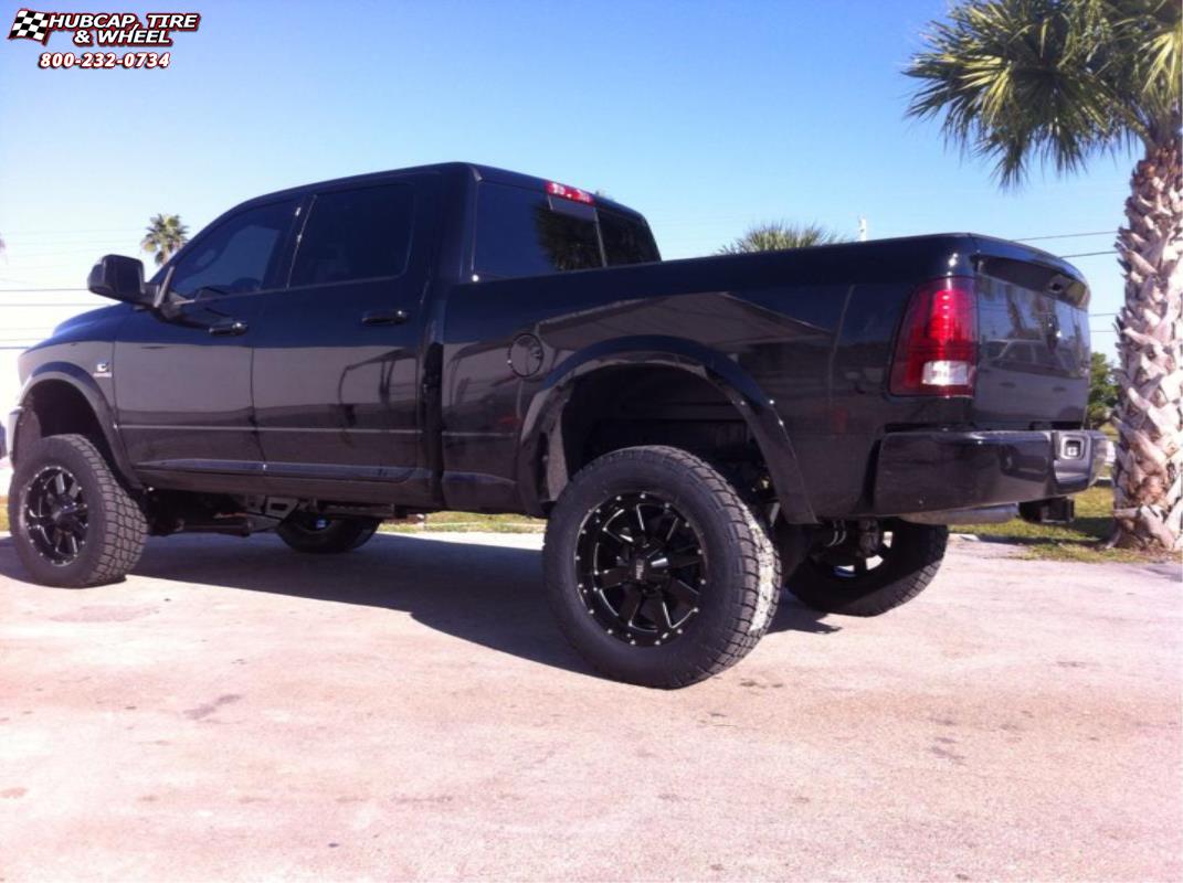 vehicle gallery/ram 1500 moto metal mo962  Gloss Black & Milled wheels and rims