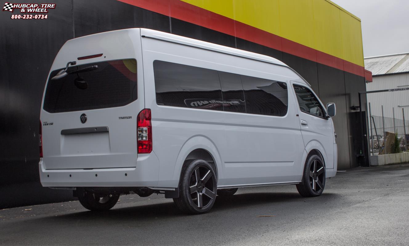 vehicle gallery/foton traveller van xd series km690 mc 5  Satin Black Milled wheels and rims