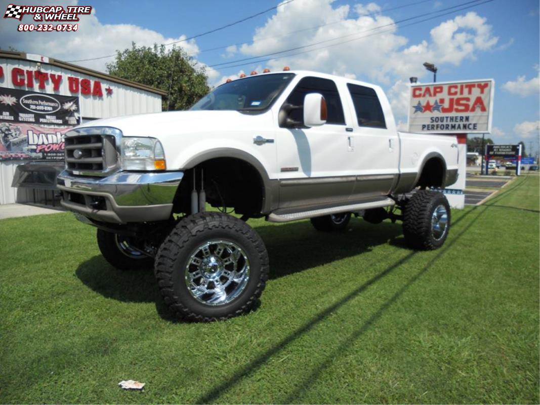 vehicle gallery/ford f 250 xd series xd809 riot x  Chrome wheels and rims