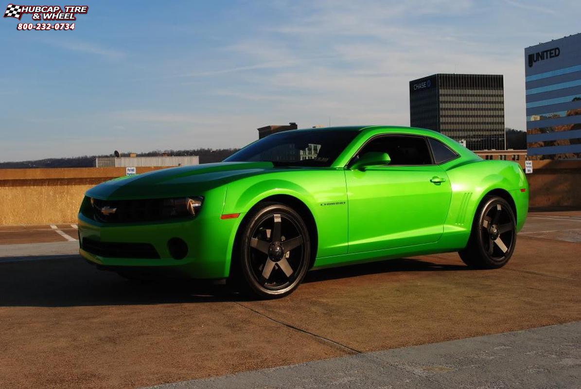 vehicle gallery/2011 chevrolet camaro xd series km775 rockstar car 18x8  Matte Black wheels and rims