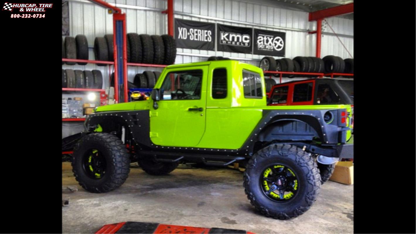 vehicle gallery/2010 jeep wrangler moto metal mo961 20X10  Satin Black Green Insert wheels and rims