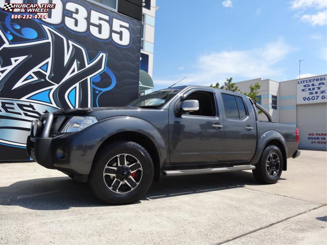 vehicle gallery/ford ranger wildtrak xd series xd811 rockstar 2 Black Machined Black Inserts wheels and rims