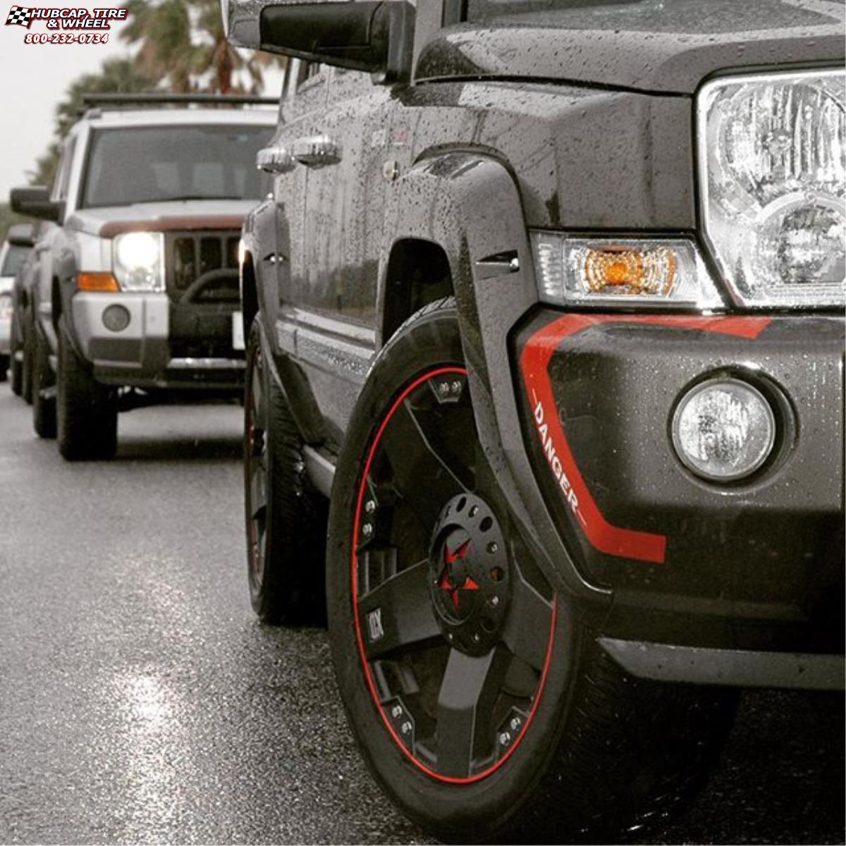 vehicle gallery/jeep cherokee xd series xd775 rockstar x  Matte Black wheels and rims