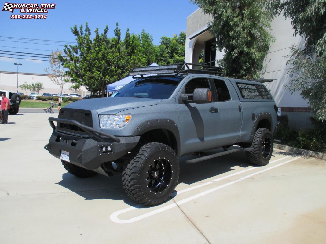 vehicle gallery/2008 toyota tundra moto metal mo962  Gloss Black & Milled wheels and rims