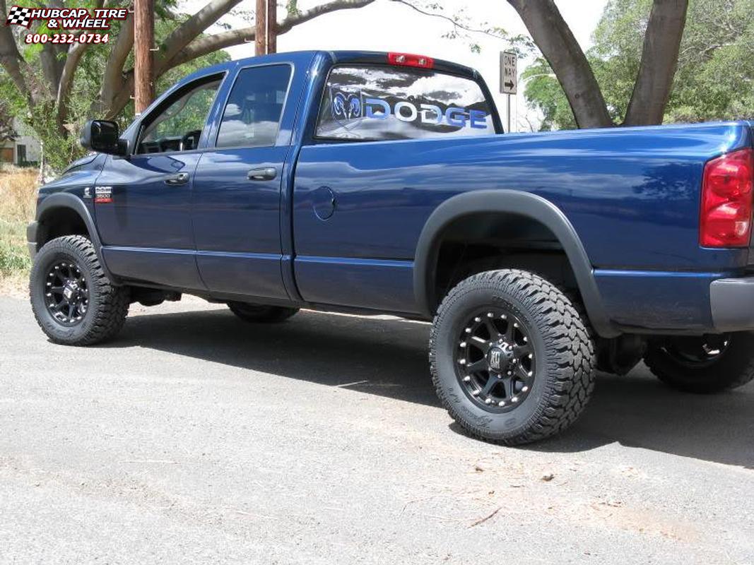 vehicle gallery/2008 dodge ram 3500 xd series xd798 addict 18x Matte Black wheels and rims