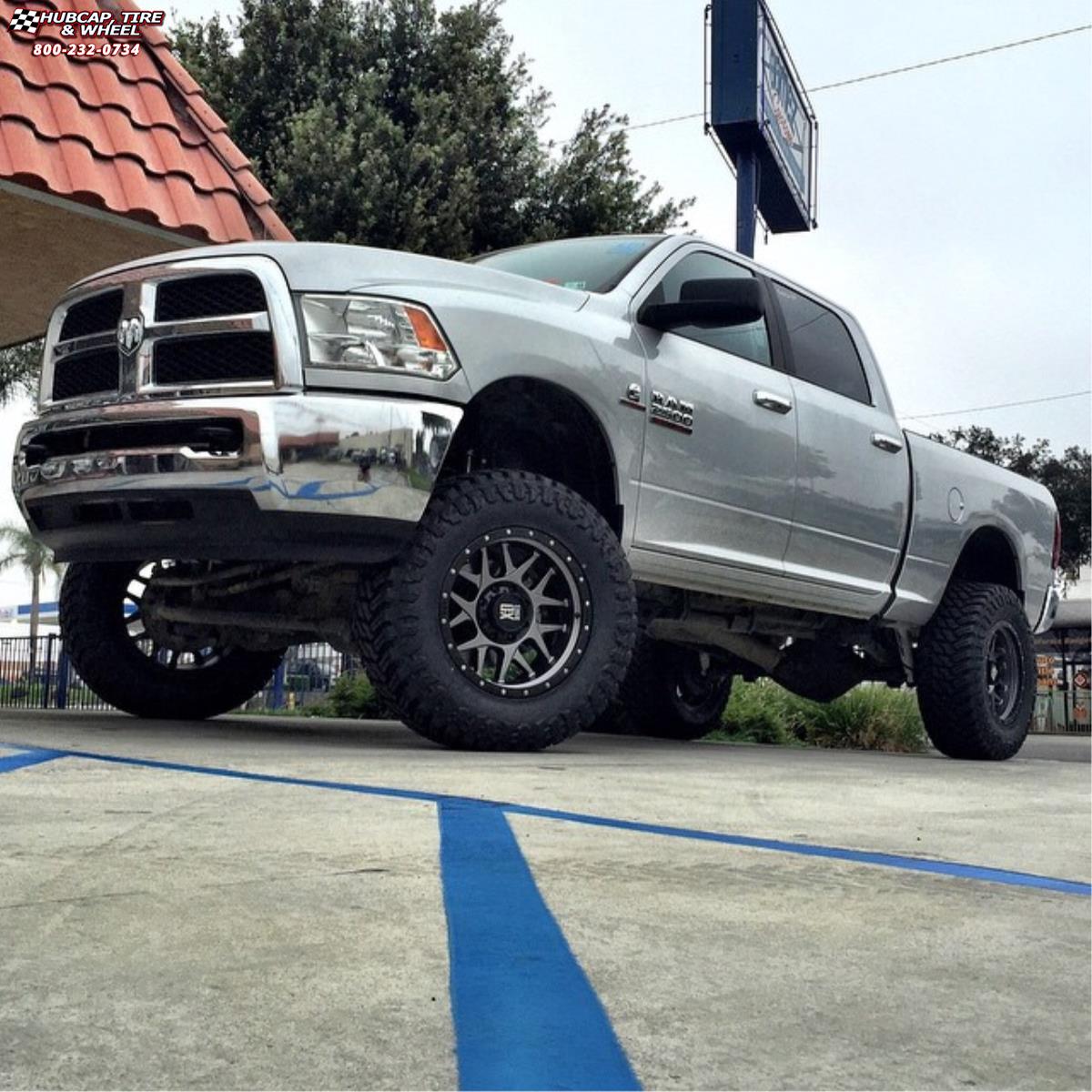 vehicle gallery/ram 2500 xd series xd127 bully x  Matte Gray and Black Ring wheels and rims