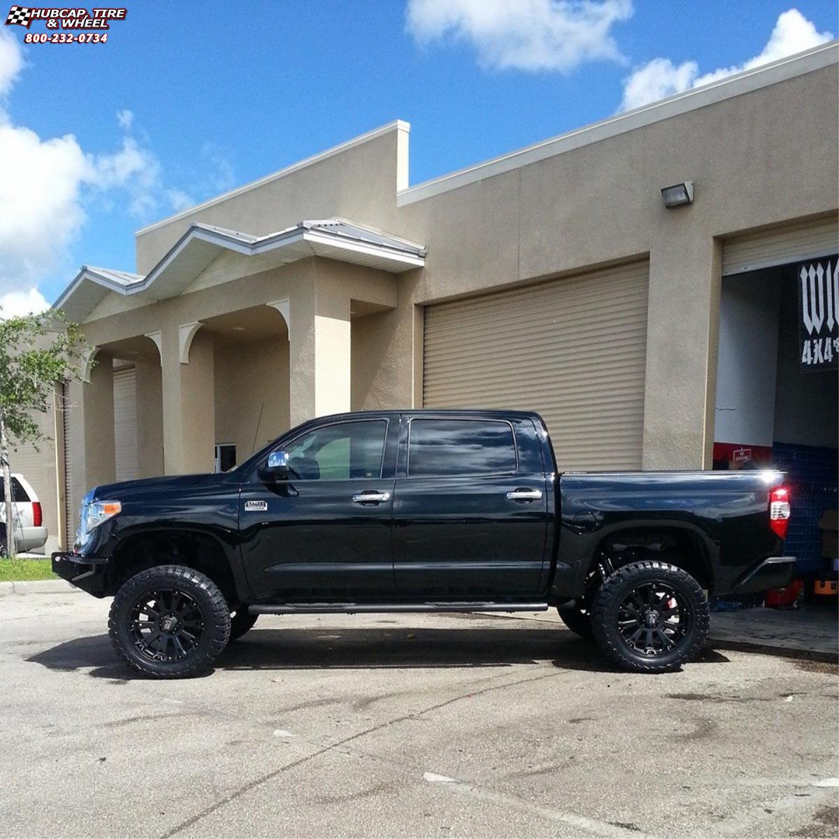 vehicle gallery/2016 toyota tundra xd series xd800 misfit  Matte Black wheels and rims