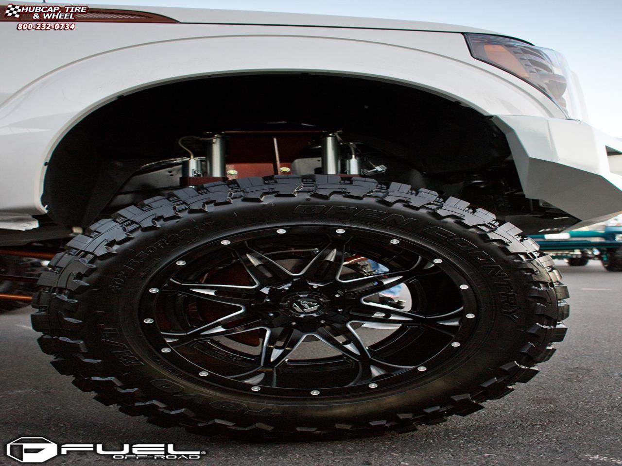 vehicle gallery/ford f 350 fuel lethal d267 22X14  Black & Milled | Gloss Black Lip wheels and rims