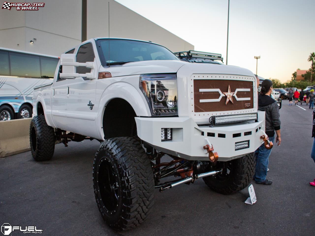 vehicle gallery/ford f 350 fuel lethal d267 22X14  Black & Milled | Gloss Black Lip wheels and rims