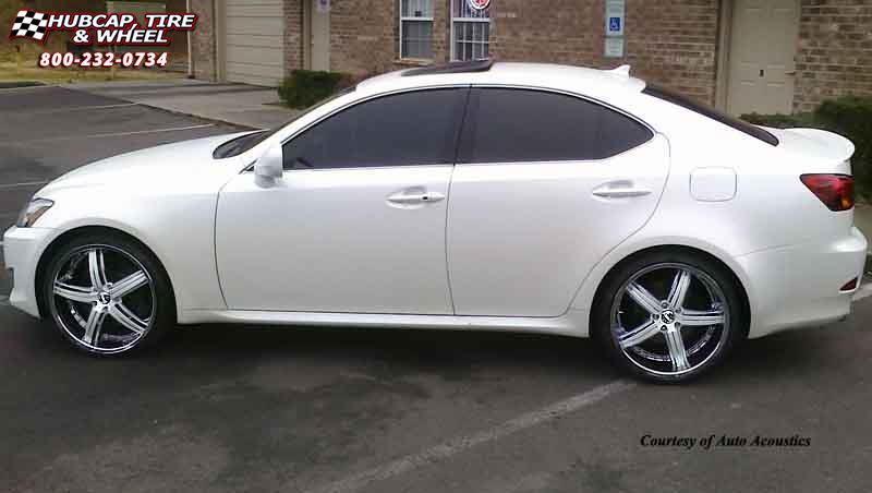 vehicle gallery/lexus is350 dub bomber 5 s165 20x85  Chrome wheels and rims