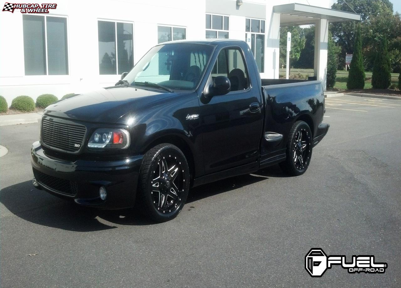 vehicle gallery/ford f 150 fuel full blown d554 0X0  Gloss Black Milled wheels and rims