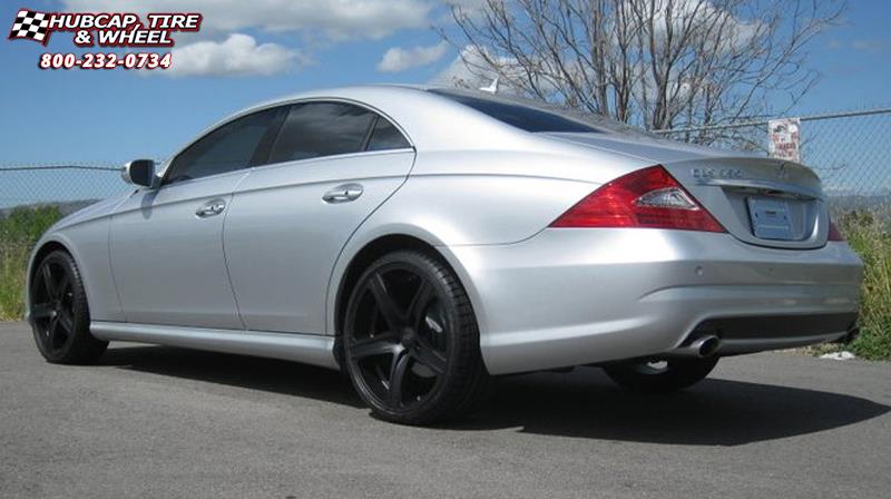 vehicle gallery/mercedes benz cls500 niche nr6 m106 20x85  Stone Black & Milled Spoke wheels and rims