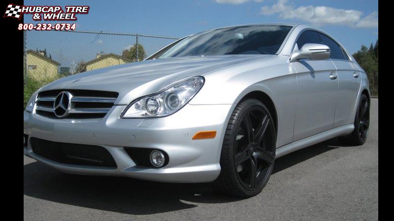 vehicle gallery/mercedes benz cls500 niche nr6 m106 20x85  Stone Black & Milled Spoke wheels and rims