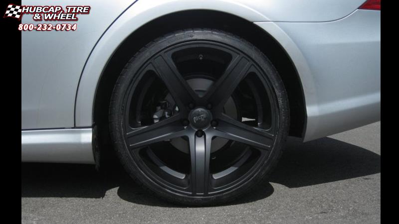 vehicle gallery/mercedes benz cls500 niche nr6 m106 20x85  Stone Black & Milled Spoke wheels and rims
