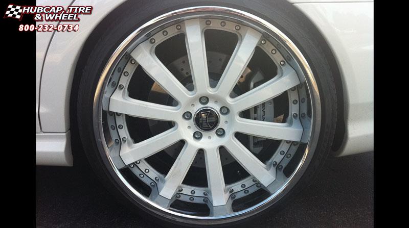 vehicle gallery/mercedes benz s63 dub x18 palazzo 22X9  Chrome w/ green accents wheels and rims